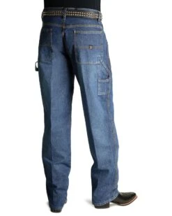 Cinch Men's Blue Vintage Label Utility Fit Tapered Loose Fit Jeans 6 Cinch Men's Blue Vintage Label Utility Fit Tapered Loose Fit Jeans -Western Cowboy Equipment Store 013530 L3 P1