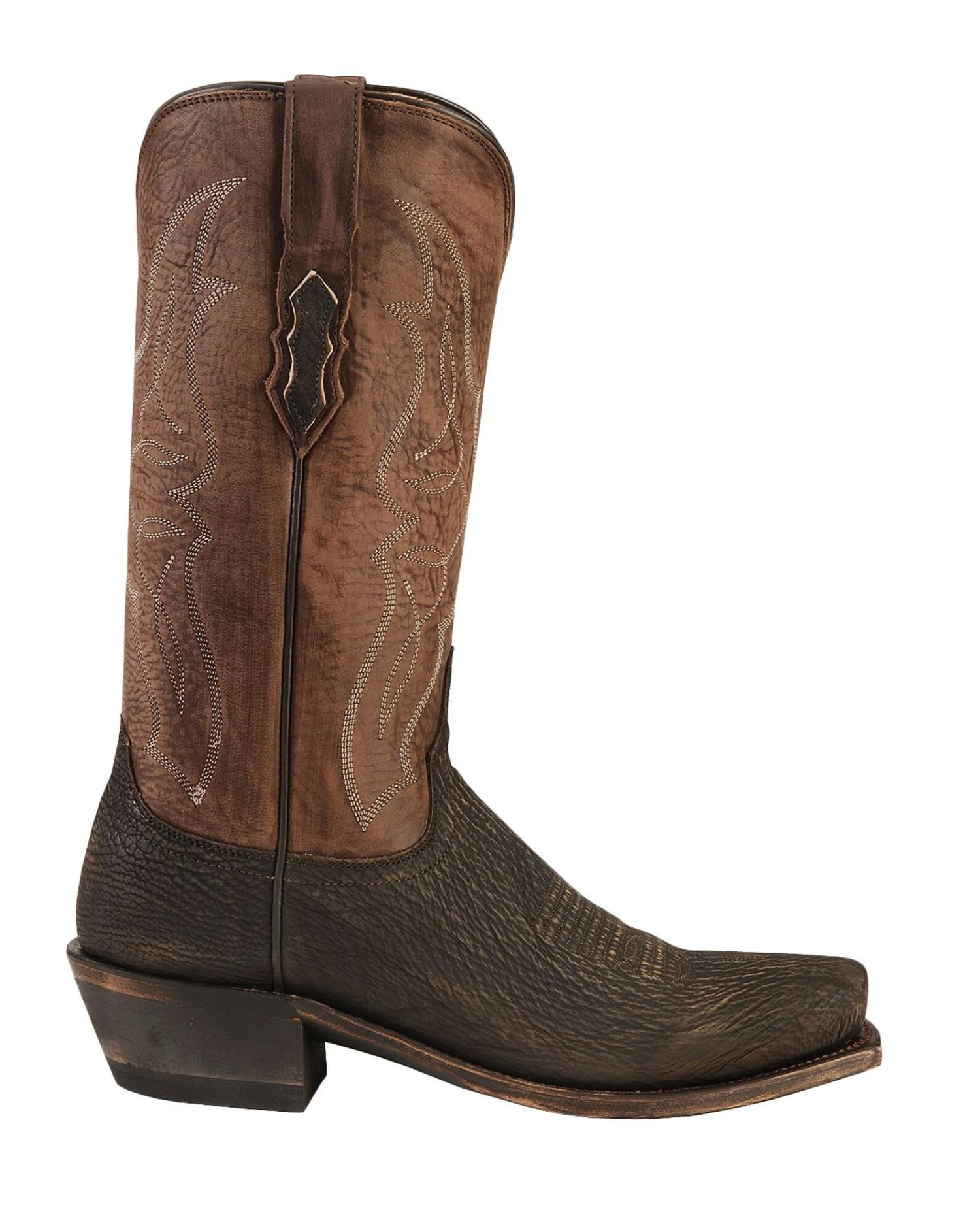 Lucchese Men's Handmade 1883 Carl Sanded Shark Western Boots - Square Toe 5 Lucchese Men's Handmade 1883 Carl Sanded Shark Western Boots - Square Toe - Image 3