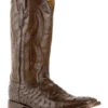 Ferrini Men's Cognac Full Quill Ostrich Western Boots - Broad Square Toe -Western Cowboy Equipment Store 066846 47 P1