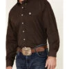 Cinch Men's Solid Brown Button Down Long Sleeve Western Shirt -Western Cowboy Equipment Store 0926V7 41 P3