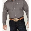 Cinch C‌inch Men's Solid Dove Gray Button Long Sleeve Shirt -Western Cowboy Equipment Store 0926V8 80 P2