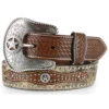 Nocona Men's Hair-On-Hide Star Concho Belt -Western Cowboy Equipment Store 1202N9 22 P1