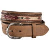 Tony Lama Men's Woven Leather Lace Belt -Western Cowboy Equipment Store 120W59 D7 P1
