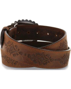 Western Cowboy Equipment Store 9 Justin Women's Navajo Heart Leather Belt
