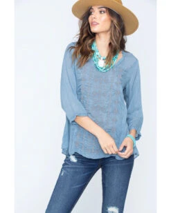 Ryan Michael Women's Embroidered Cupra Rayon Top -Western Cowboy Equipment Store 2000213061 410 P3
