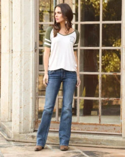 Wrangler Retro Women's Dark Wash Sadie Jeans 12 Wrangler Retro Women's Dark Wash Sadie Jeans -Western Cowboy Equipment Store 2000215178 402 D2