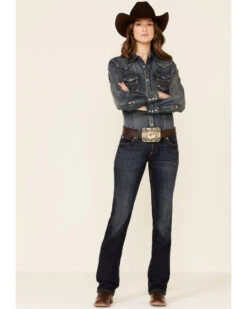Wrangler Retro Women's Dark Wash Sadie Jeans 14 Wrangler Retro Women's Dark Wash Sadie Jeans -Western Cowboy Equipment Store 2000215178 402 P1