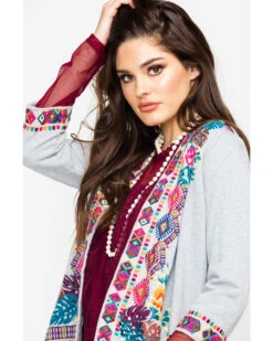 Johnny Was Women's French Terry Cardigan -Western Cowboy Equipment Store 2000277017 070 P4