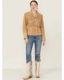 Scully Women's Suede Snap Fringe Jacket