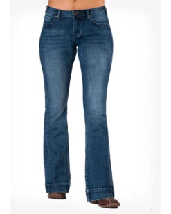 Cowgirl Tuff Women's Medium Wash Natural Waist Trousers -Western Cowboy Equipment Store 2000281432 400 P2