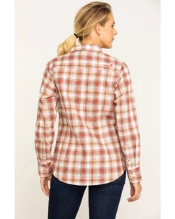 Ariat Women's FR Victoria Plaid Print Long Sleeve Work Shirt
