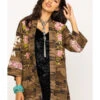 Johnny Was Women's Molly Camo Yuki Trapunto Linen Kimono -Western Cowboy Equipment Store 2000285855 900 P1