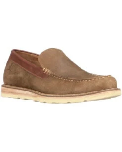 Lucchese Men's Olive Suede After-Ride Slip-On Casual Moccasin - Moc Toe -Western Cowboy Equipment Store 2000286731 341 P1