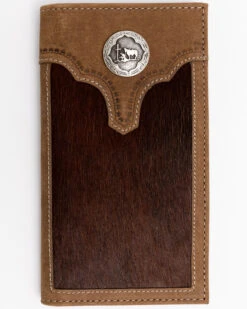 Cody James Men's Hair On Praying Cowboy Leather Checkbook Wallet