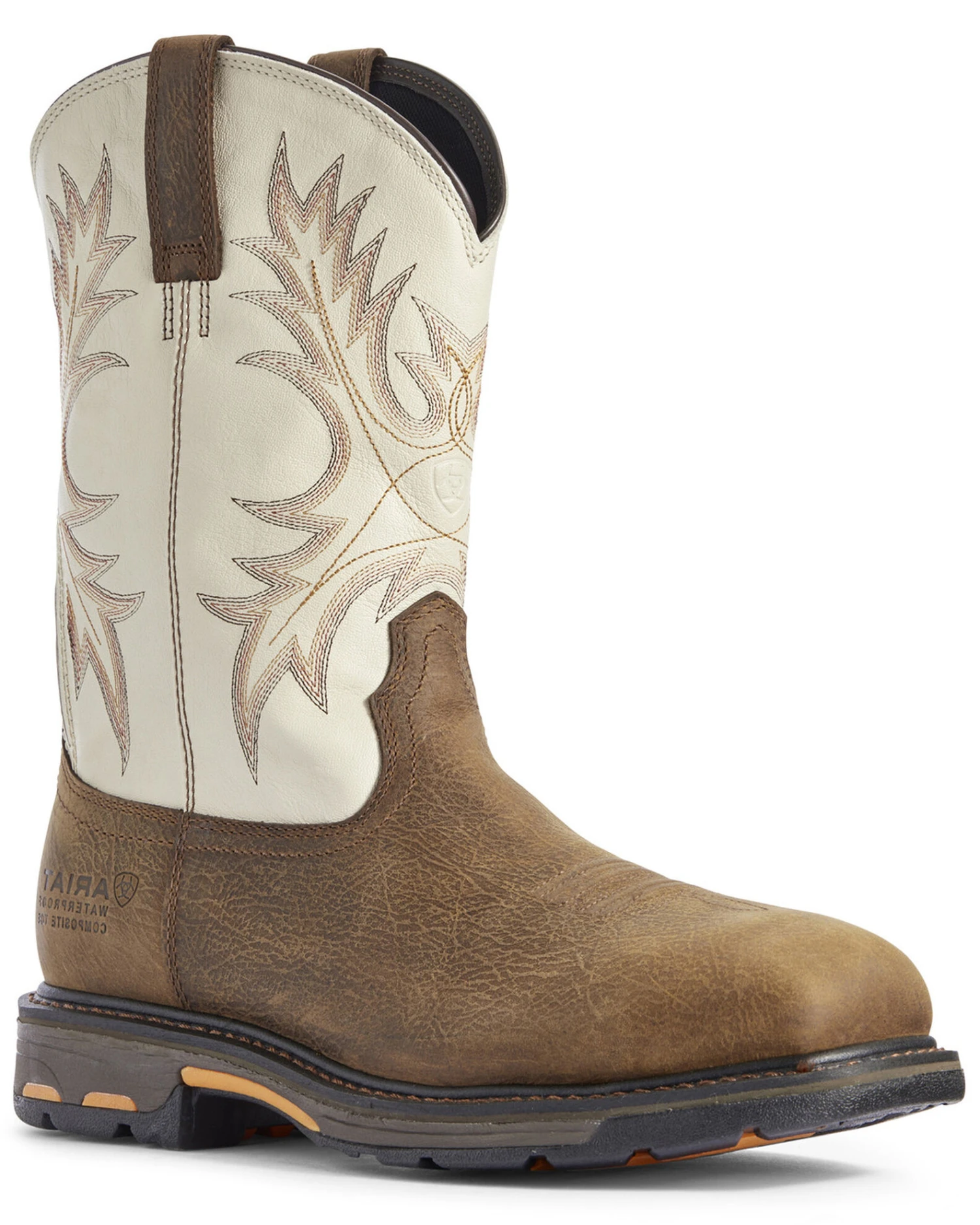Ariat Men's Cream Workhog Western Work Boots - Composite Toe 5 Ariat Men's Cream Workhog Western Work Boots - Composite Toe - Image 3