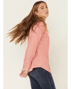 Ariat Women's FR Sofia Geo Print Long Sleeve Button Down Work Shirt -Western Cowboy Equipment Store 2000294417 600 P4