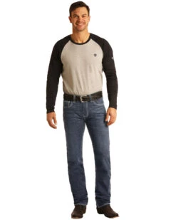 Rock & Roll Denim Men's FR Dark Reflex Revolver Slim Straight Work Jeans 10 Rock & Roll Denim Men's FR Dark Reflex Revolver Slim Straight Work Jeans -Western Cowboy Equipment Store 2000323863 401 P5