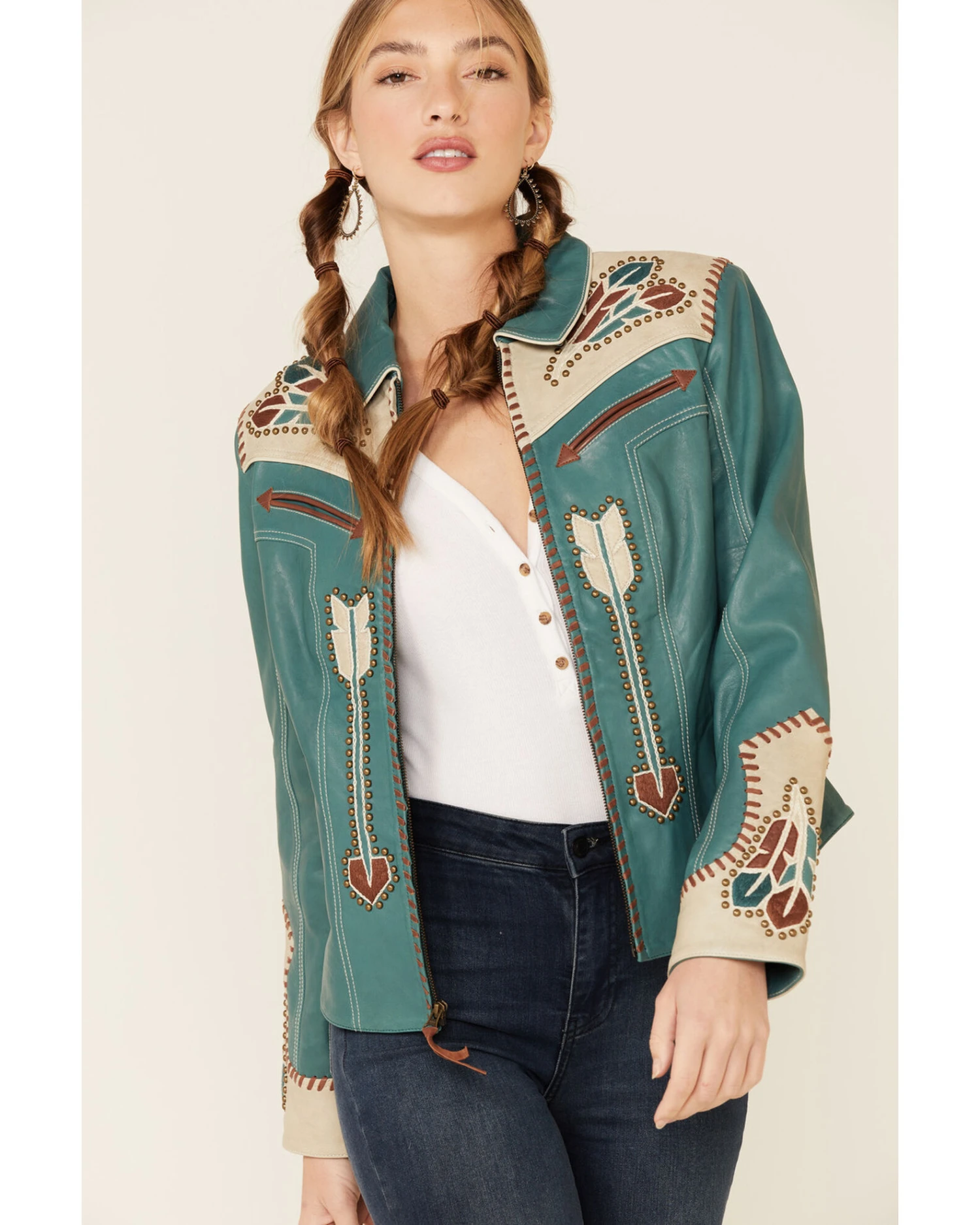 Double D Ranch Women's Let's Smoke The Peace Jacket 7 Double D Ranch Women's Let's Smoke The Peace Jacket - Image 5