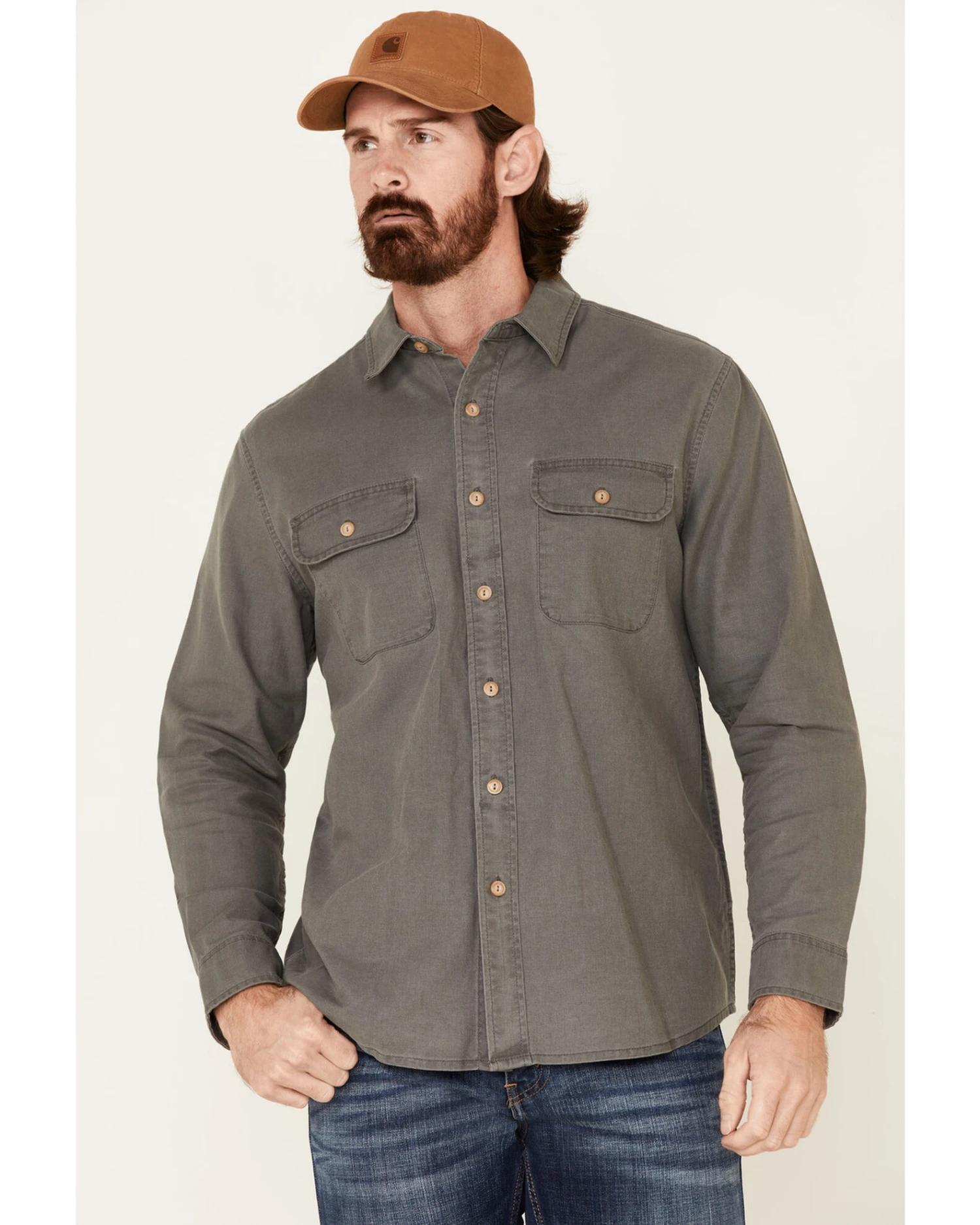 Pendleton Men's Solid Beach Shack Long Sleeve Button Down Western Shirt 4 Pendleton Men's Solid Beach Shack Long Sleeve Button Down Western Shirt - Image 2