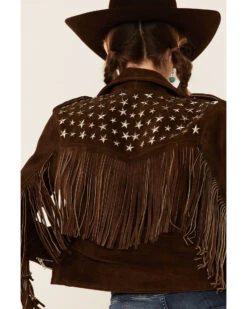 Understated Leather Women's Tan Paris Texas Star Studded Jacket -Western Cowboy Equipment Store 2000339332 280 P5