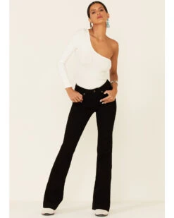 Shyanne Women's Seamed Pockets Mid Rise Bootcut Jeans