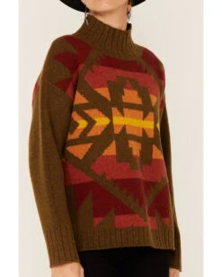 Pendleton Women's Colorful Pattern Turtleneck Sweater -Western Cowboy Equipment Store 2000343337 221 P3