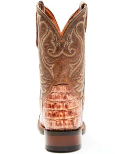 Dan Post Men's Tan Caiman Belly Western Boots - Broad Square Toe -Western Cowboy Equipment Store 2000344180 280 P5