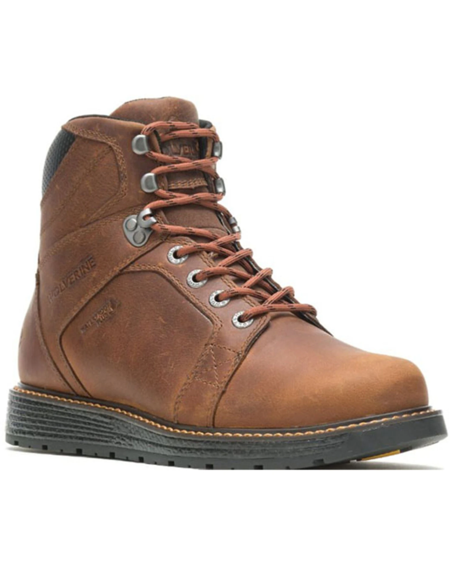 Wolverine Men's Brown Hellcat Waterproof Work Boots - Soft Toe 7 Wolverine Men's Brown Hellcat Waterproof Work Boots - Soft Toe - Image 5