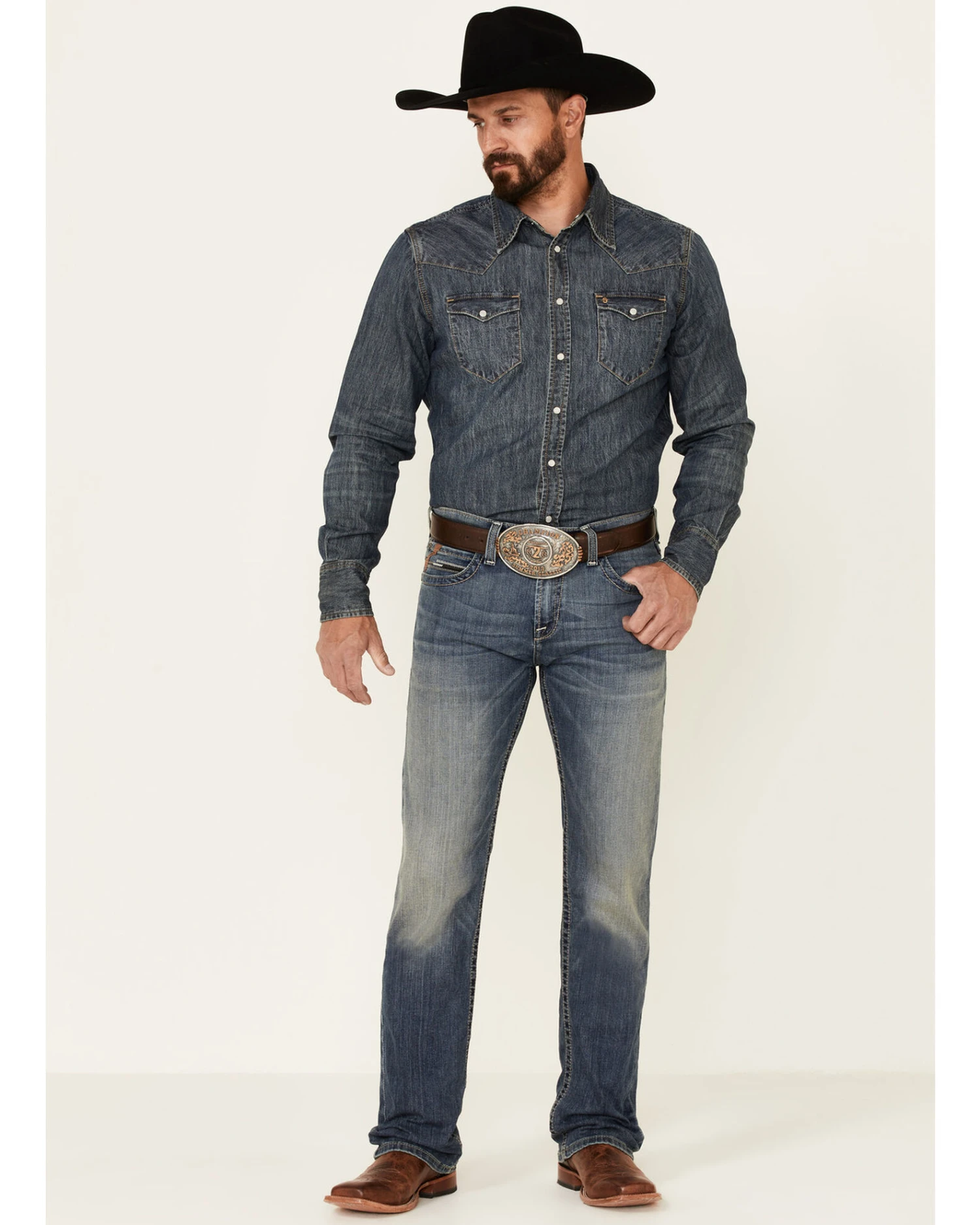 Ariat Men's M7 Jayce Offroad Medium Wash Stretch Slim Straight Jeans 4 Ariat Men's M7 Jayce Offroad Medium Wash Stretch Slim Straight Jeans - Image 2