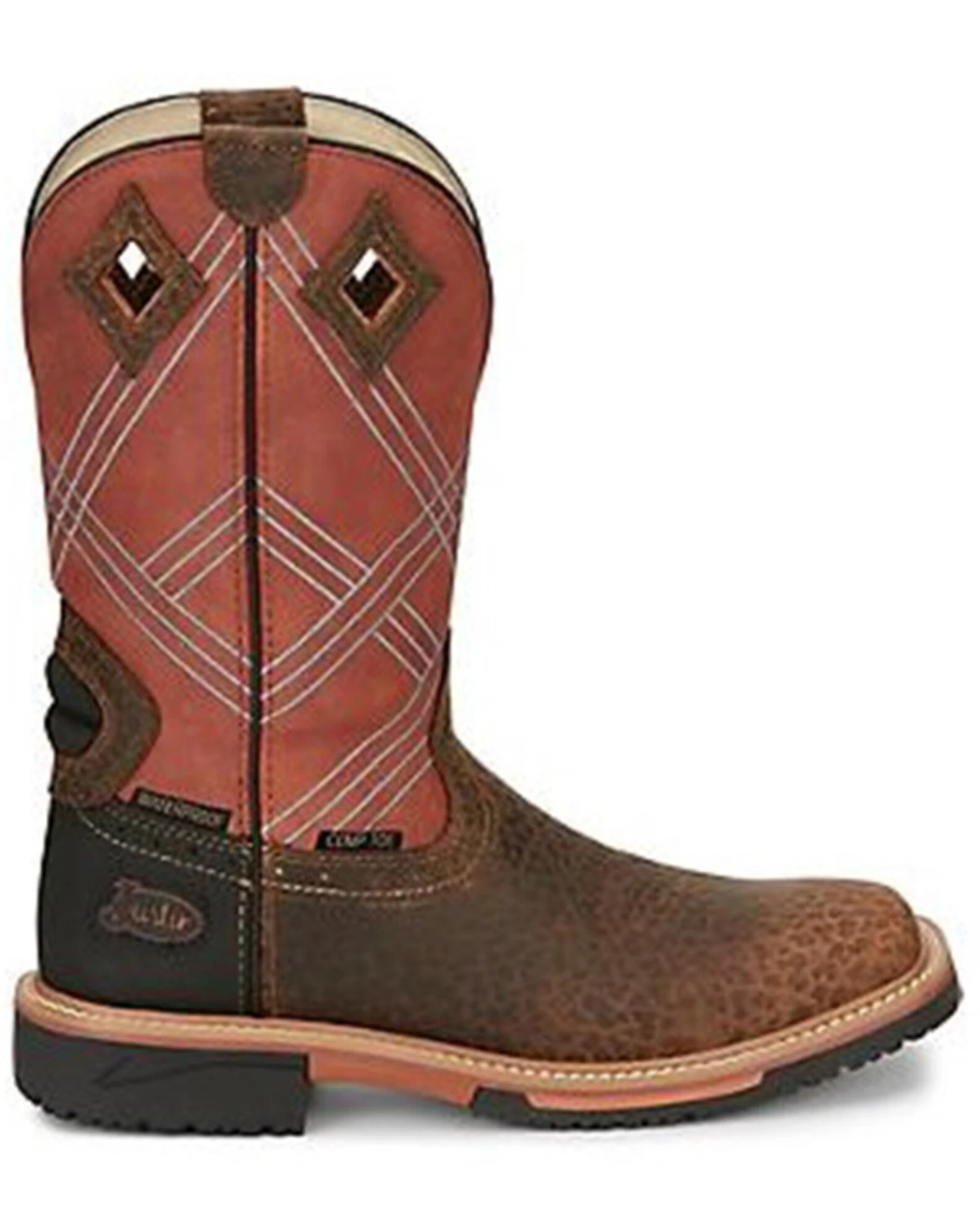 Justin Men's Dalhart Waterproof Western Work Boots - Nano Composite Toe 9 Justin Men's Dalhart Waterproof Western Work Boots - Nano Composite Toe - Image 7