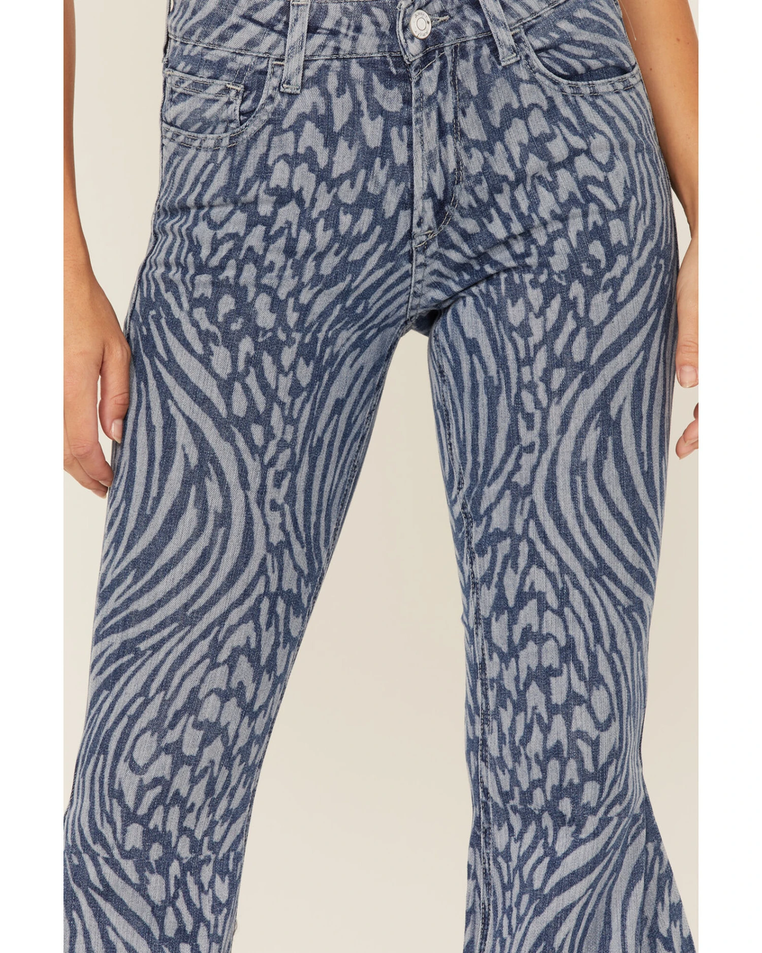 Ariat Women's Animal Print High Rise Flare Jeans 5 Ariat Women's Animal Print High Rise Flare Jeans - Image 3
