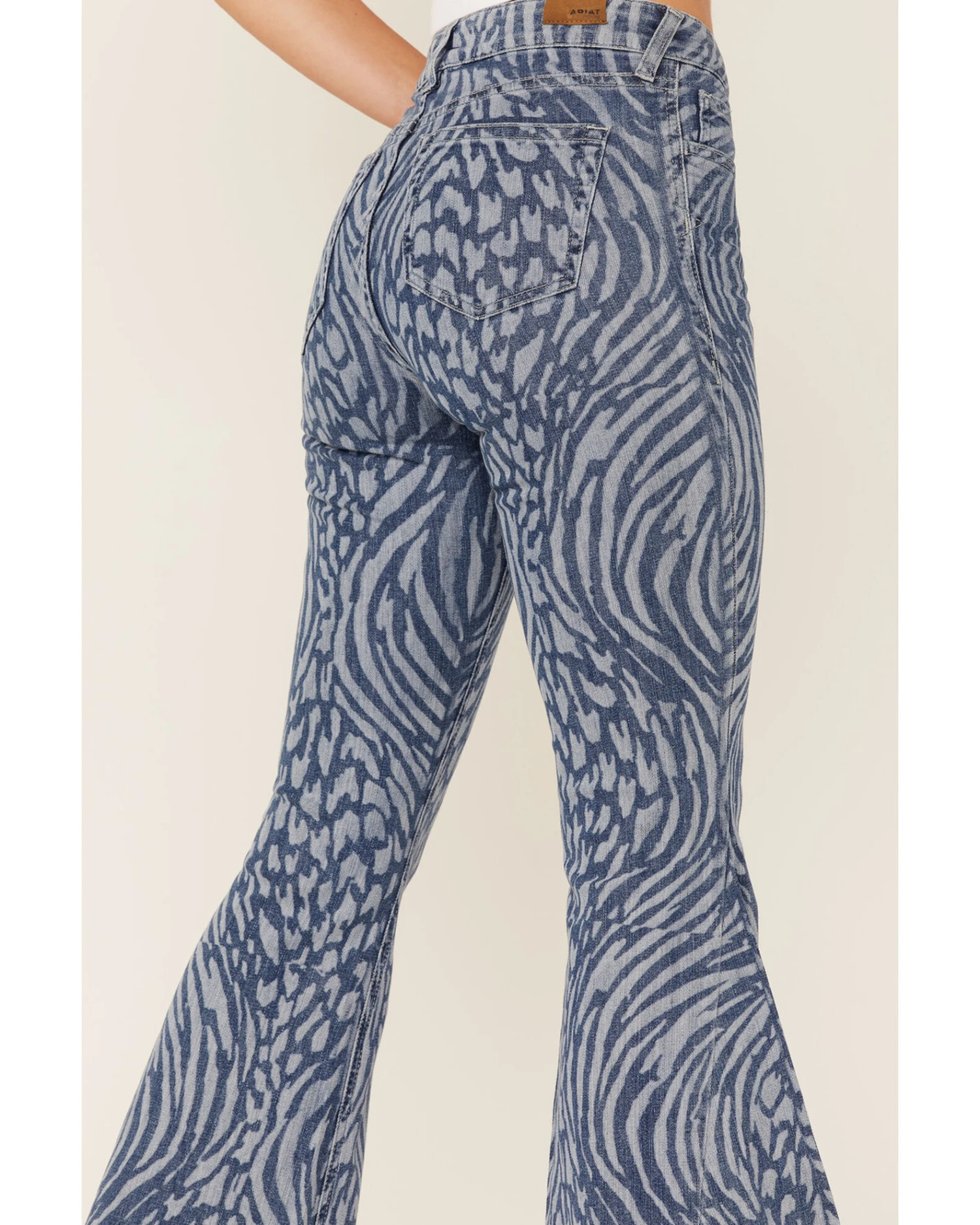 Ariat Women's Animal Print High Rise Flare Jeans 6 Ariat Women's Animal Print High Rise Flare Jeans - Image 4
