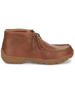 Justin Men's Cappie Brown Cowhide Leather Casual Lace-Up Shoe - Moc Toe -Western Cowboy Equipment Store 2000348997 200 P2