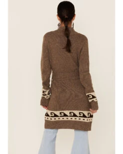 Stetson Women's Horse Motif Belted Knit Wool Blend Cardigan -Western Cowboy Equipment Store 2000352257 200 P3