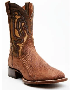Dan Post Men's Shark Suede Coganc Exotic Western Boots - Broad Square Toe -Western Cowboy Equipment Store 2000354885 235 P1