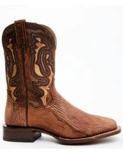 Dan Post Men's Shark Suede Coganc Exotic Western Boots - Broad Square Toe -Western Cowboy Equipment Store 2000354885 235 P2