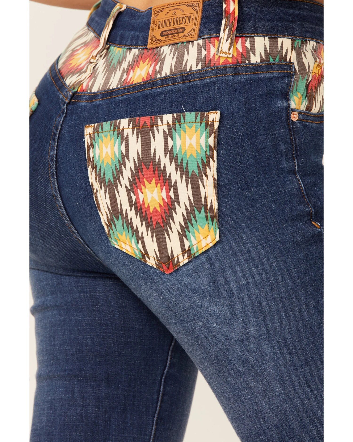 Ranch Dress'n Women's Hayes Southwestern Pocket Bootcut Jeans 6 Ranch Dress'n Women's Hayes Southwestern Pocket Bootcut Jeans - Image 4