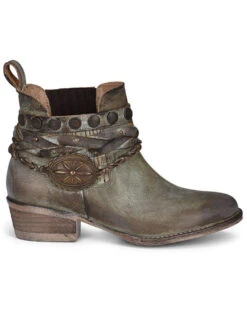 Circle G Women's Moss Zipper Harness Fashion Booties - Round Toe -Western Cowboy Equipment Store 2000361041 370 P2