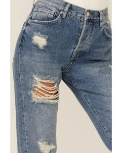Free People Women's Light Wash Bren Boyfriend Jeans -Western Cowboy Equipment Store 2000362414 400 P2
