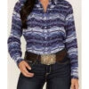 Ariat Women's R.E.A.L. Southwestern Oceanic Print Long Sleeve Western Pearl Snap Shirt 2 Ariat Women's R.E.A.L. Southwestern Oceanic Print Long Sleeve Western Pearl Snap Shirt -Western Cowboy Equipment Store 2000362866 400 P3