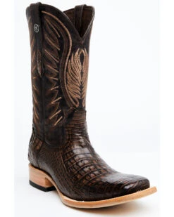 Tanner Mark Men's Shawnee Exotic Caiman Belly Western Boots - Broad Square Toe -Western Cowboy Equipment Store 2000363915 201 P1