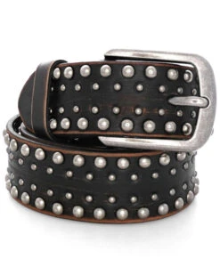 Western Cowboy Equipment Store 13 Bed Stu Women's Cristal Abrasive Rugged Studded Belt