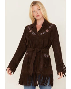 Idyllwind Women's Batavia Embroidered Fringe Suede Coat -Western Cowboy Equipment Store 2000373394 201 P4