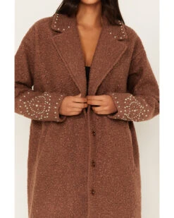 Idyllwind Women's Studded Wool Snap Coat