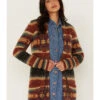 Cruel Girl Women's Southwestern Print Stripe Shag Duster Cardigan Sweater -Western Cowboy Equipment Store 2000373578 900 P2
