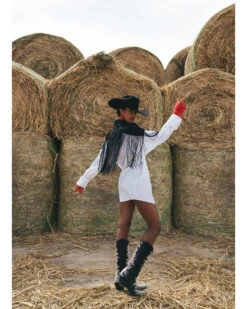 Any Old Iron Women's Beaded Fringe Shrug Cardigan -Western Cowboy Equipment Store 2000374263 001 P1