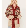 Wrangler Retro Women's Southwestern Print Hooded Cardigan -Western Cowboy Equipment Store 2000374522 104 P1