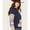 RANK 45 Women's Stripe Contrast Hooded Pullover -Western Cowboy Equipment Store 2000374967 410 P2