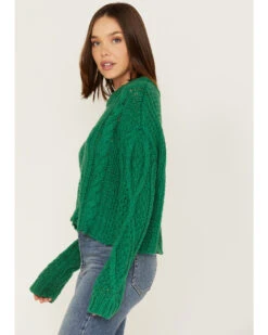 Free People Women's Cutting Edge Cable Knit Sweater -Western Cowboy Equipment Store 2000378057 300 P2