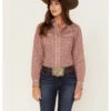 Roper Women's Ditsy Floral Print Long Sleeve Pearl Snap Retro Western Shirt -Western Cowboy Equipment Store 2000378232 600 P1